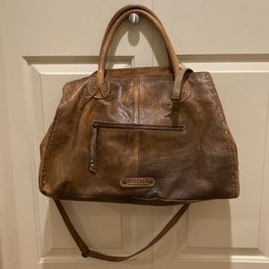 BED|STU Bed Stu BedStu Rockaway Tan Rustic/Taupe Driftwood Leather Crossbody Bag